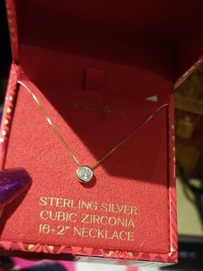1CTTW SOLITARE CZ NECKLACE SOLID 14K YELLOW GOLD OVER STERLING SILVER BOX CHAIN